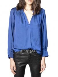 Zadig  amp  Voltaire Tink Satin Blouse   Nordstrom at Nordstrom